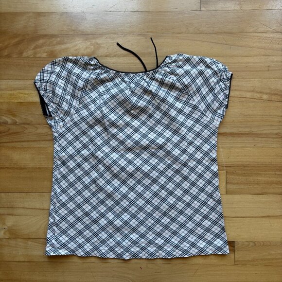 Burberry Girls' Plaid Puff Sleeve Blouse Size 140A - Picture 9 of 9